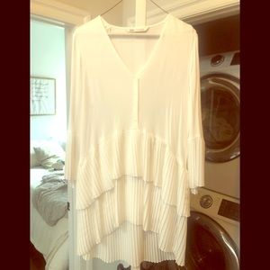 White Zara tunic blouse